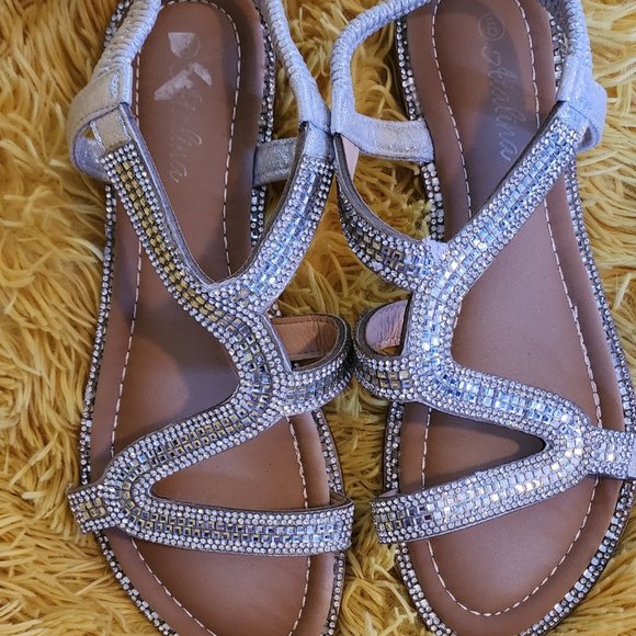 Atalina Shoes - Sassy Silver Sandals